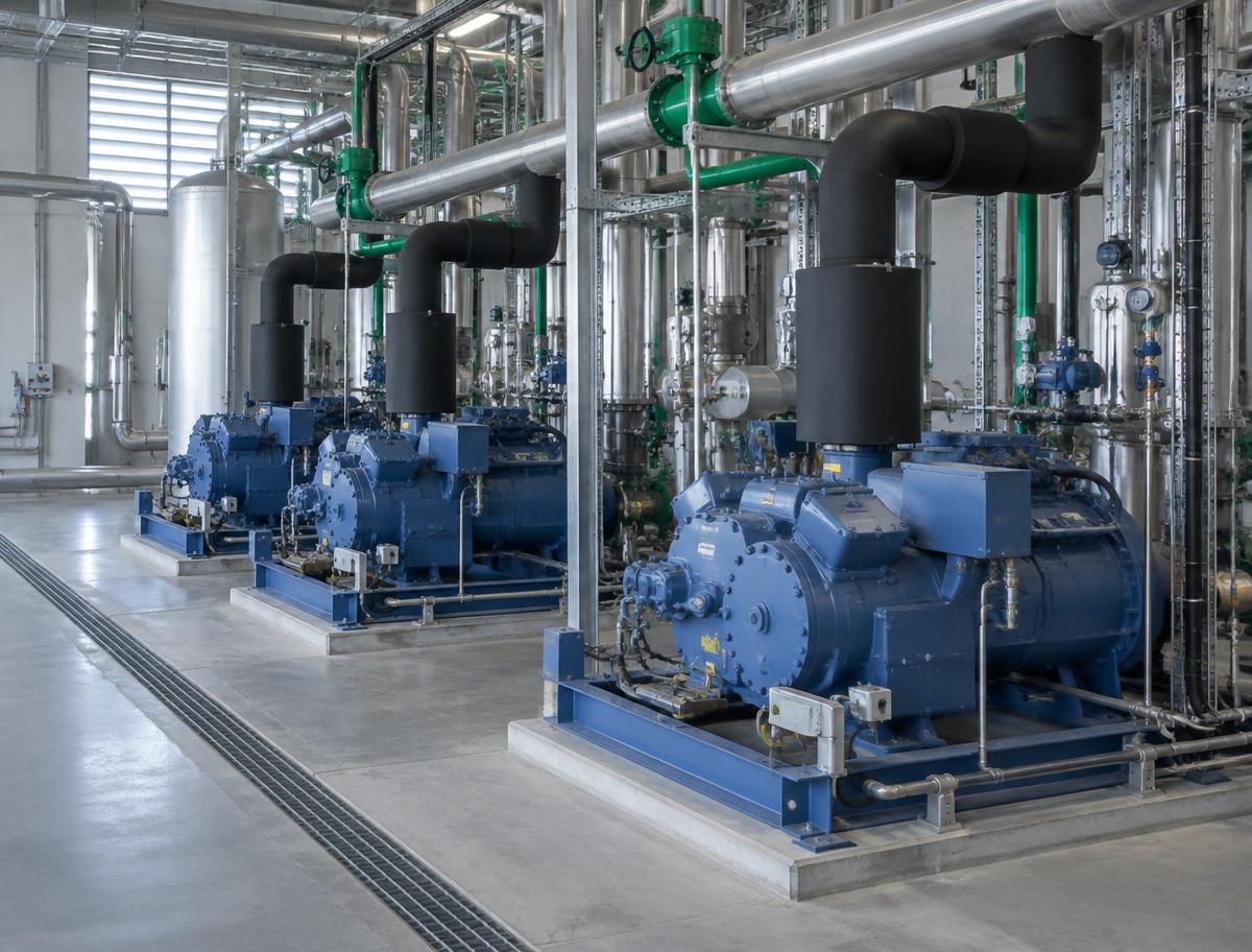 Salle des machines frigorifique